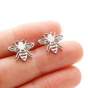 Bee Stud stainless steel stud Earrings. Please choose from available colors.